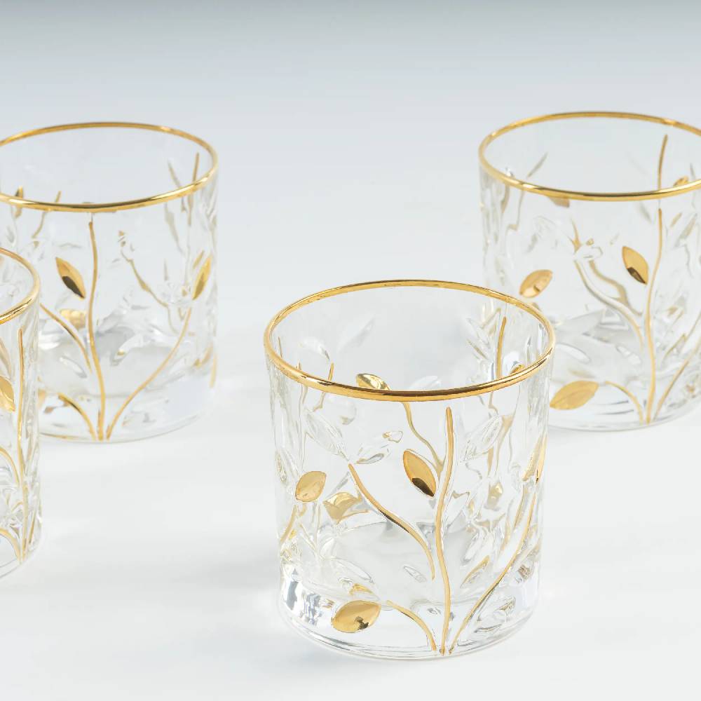 Les Ottomans Set of four crystal glasses CG03 Affare Del Giorno
