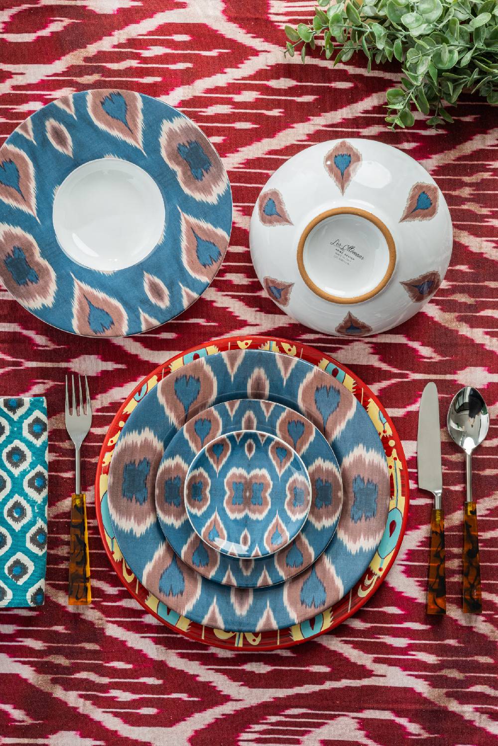 Les Ottomans Ikat ceramic bowl I Più Venduti