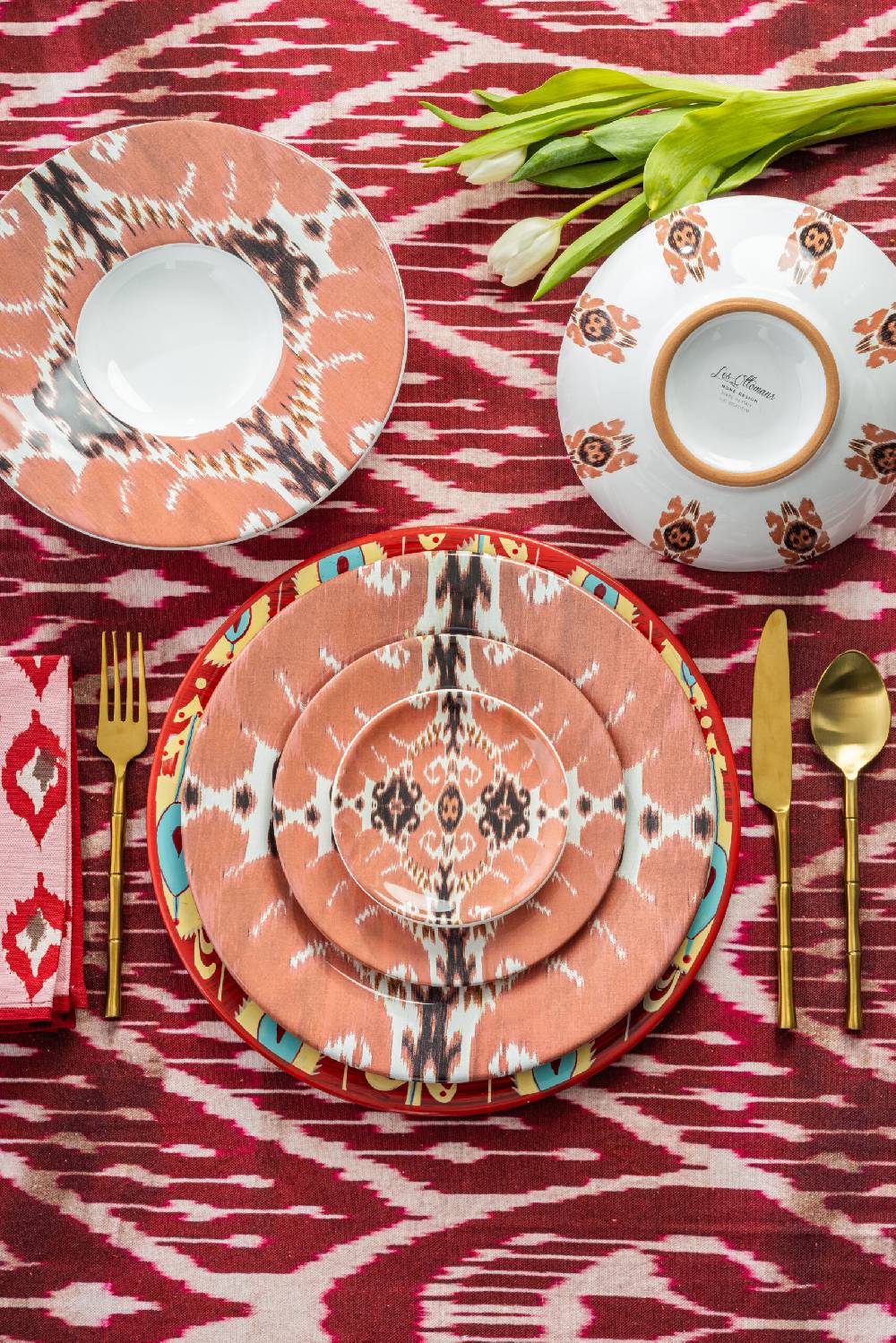 Les Ottomans Ikat ceramic bowl Vendite Flash