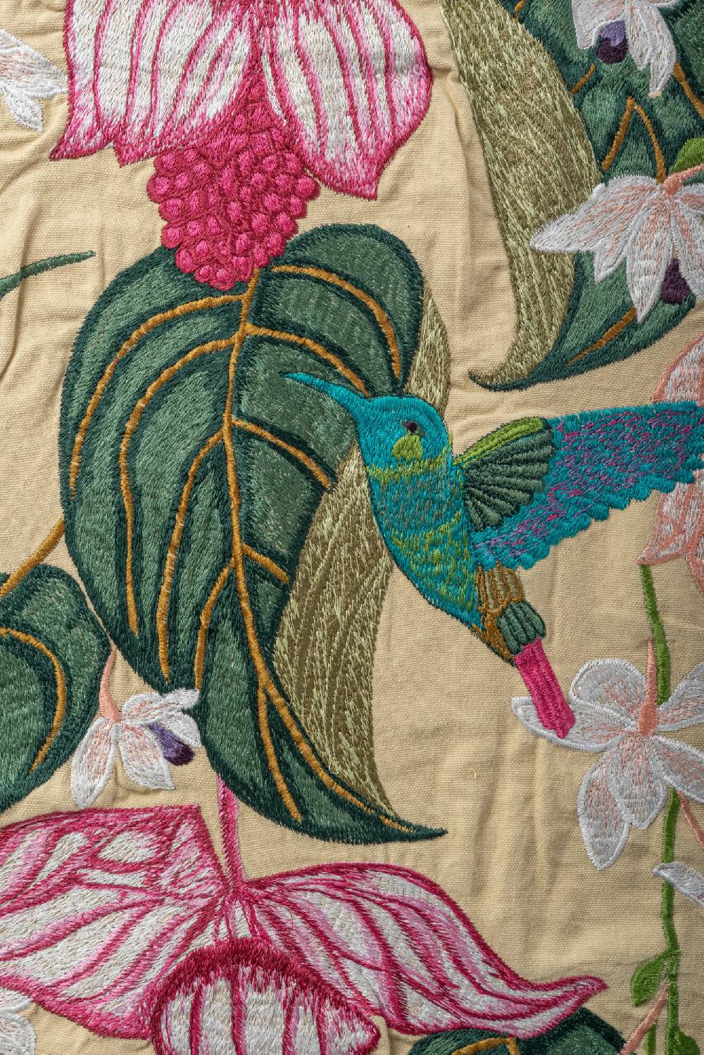 Les Ottomans Embroidered cotton tablecloth EBT15 Vendita Calda