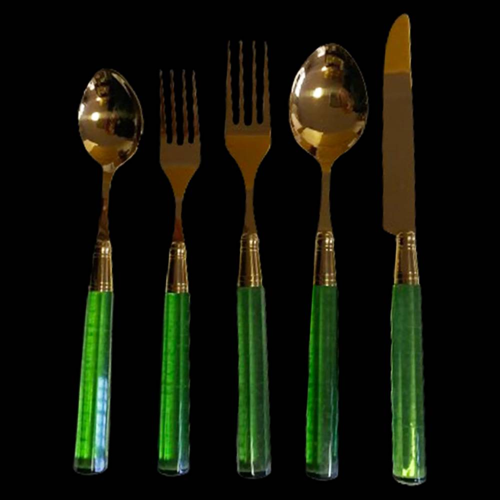 Les Ottomans Set posate EMERALD Saldi Di Fabbrica