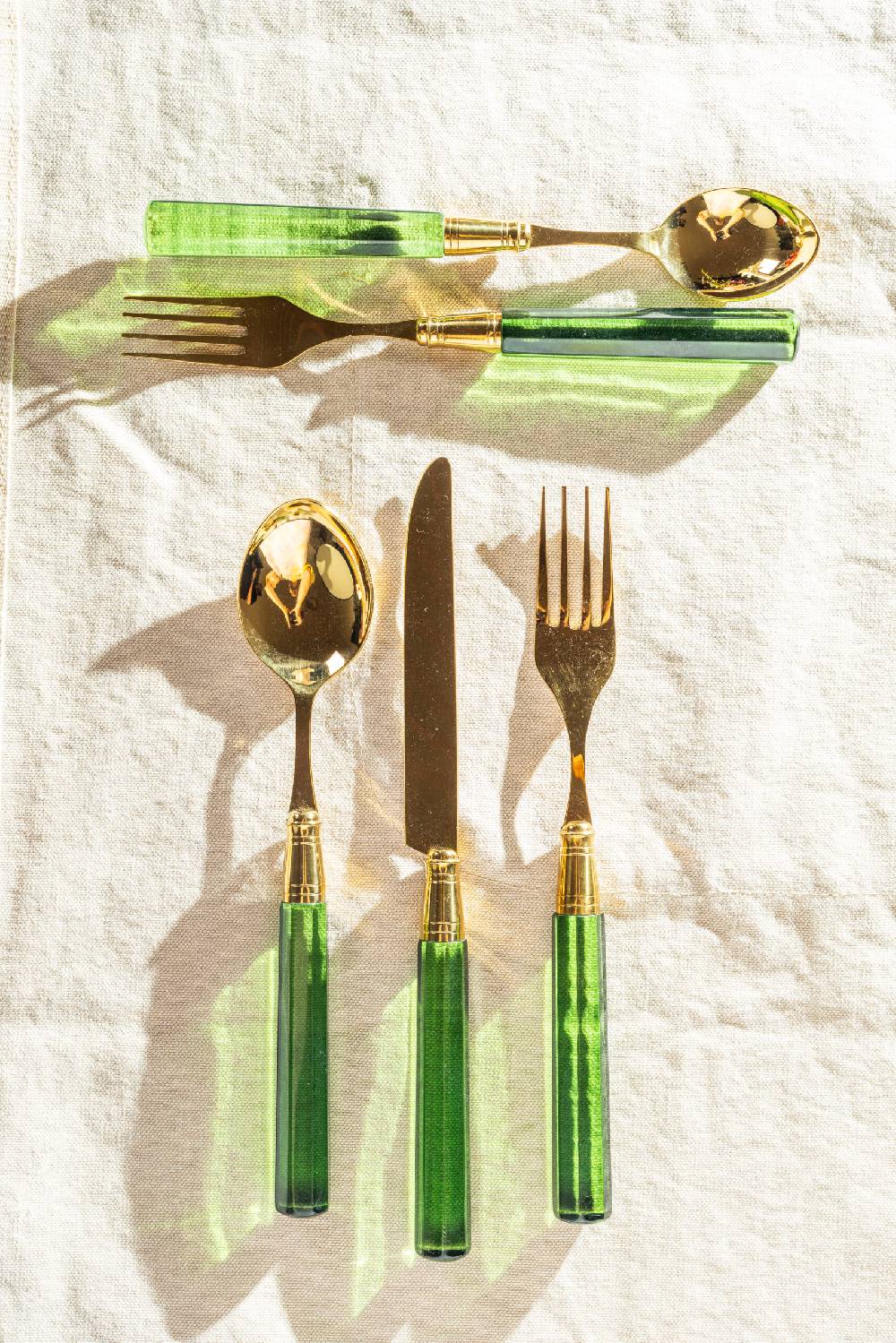 Les Ottomans Set posate EMERALD Saldi Di Fabbrica