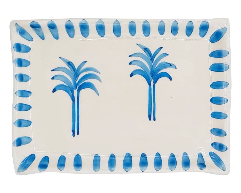 Les Ottomans Palm handpainted ceramic small tray Acquista Ora