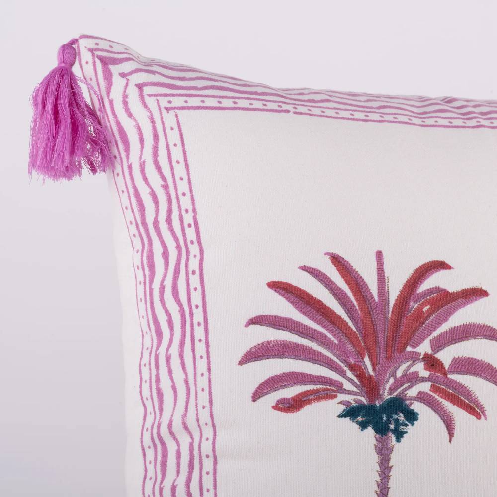 Les Ottomans Hand-printed cotton cushion THC02 Novità