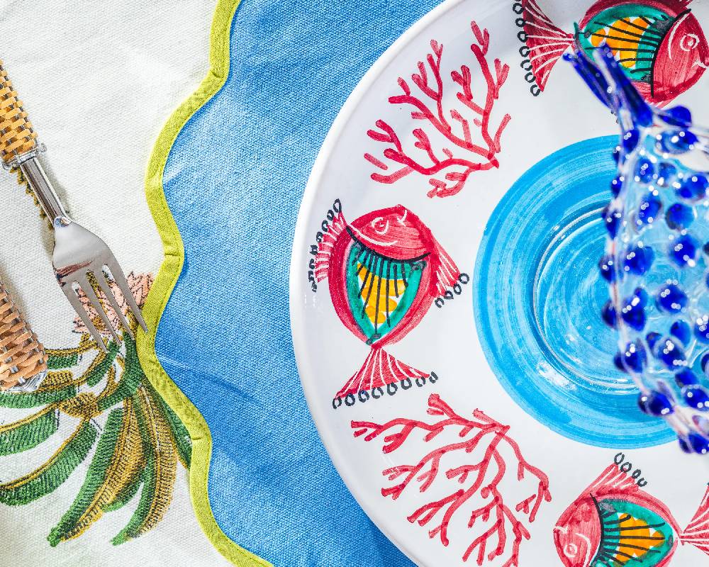 Les Ottomans Ceramic Sicilian plate SIP13 Consegna Veloce