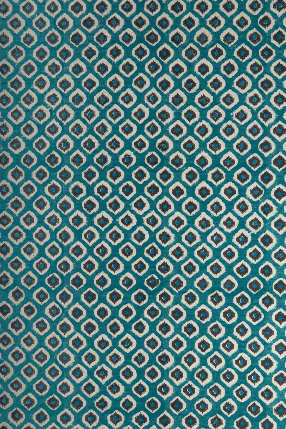 Les Ottomans Handprinted cotton tablecloth IKB02 Economico