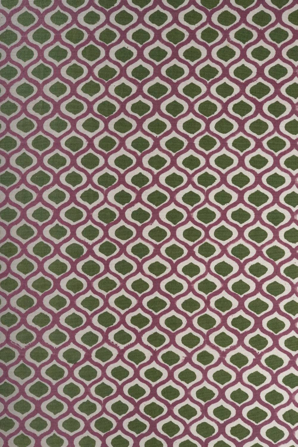 Les Ottomans Handprinted cotton tablecloth IKB25 In Vendita