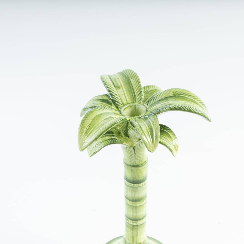 Les Ottomans Handpainted palm ceramic candleholder MAR05 Sconto