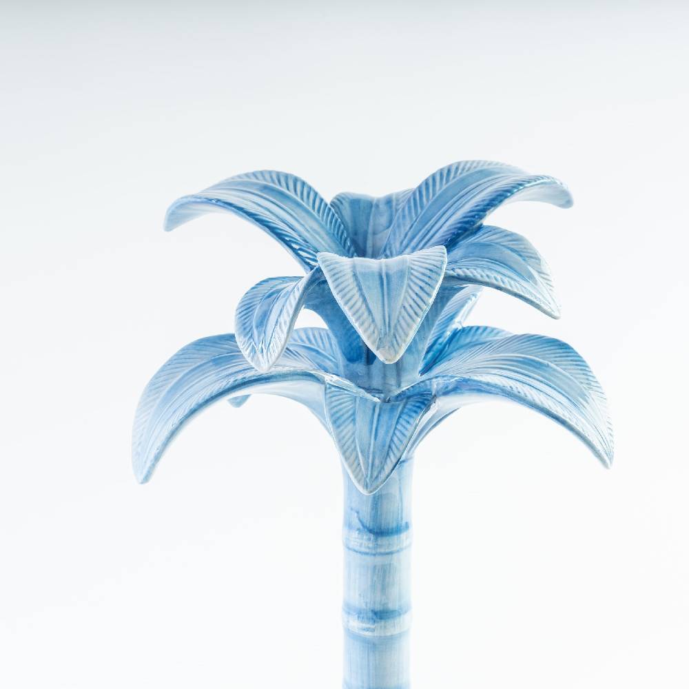 Les Ottomans Handpainted palm ceramic candleholder MARB04 I Più Venduti