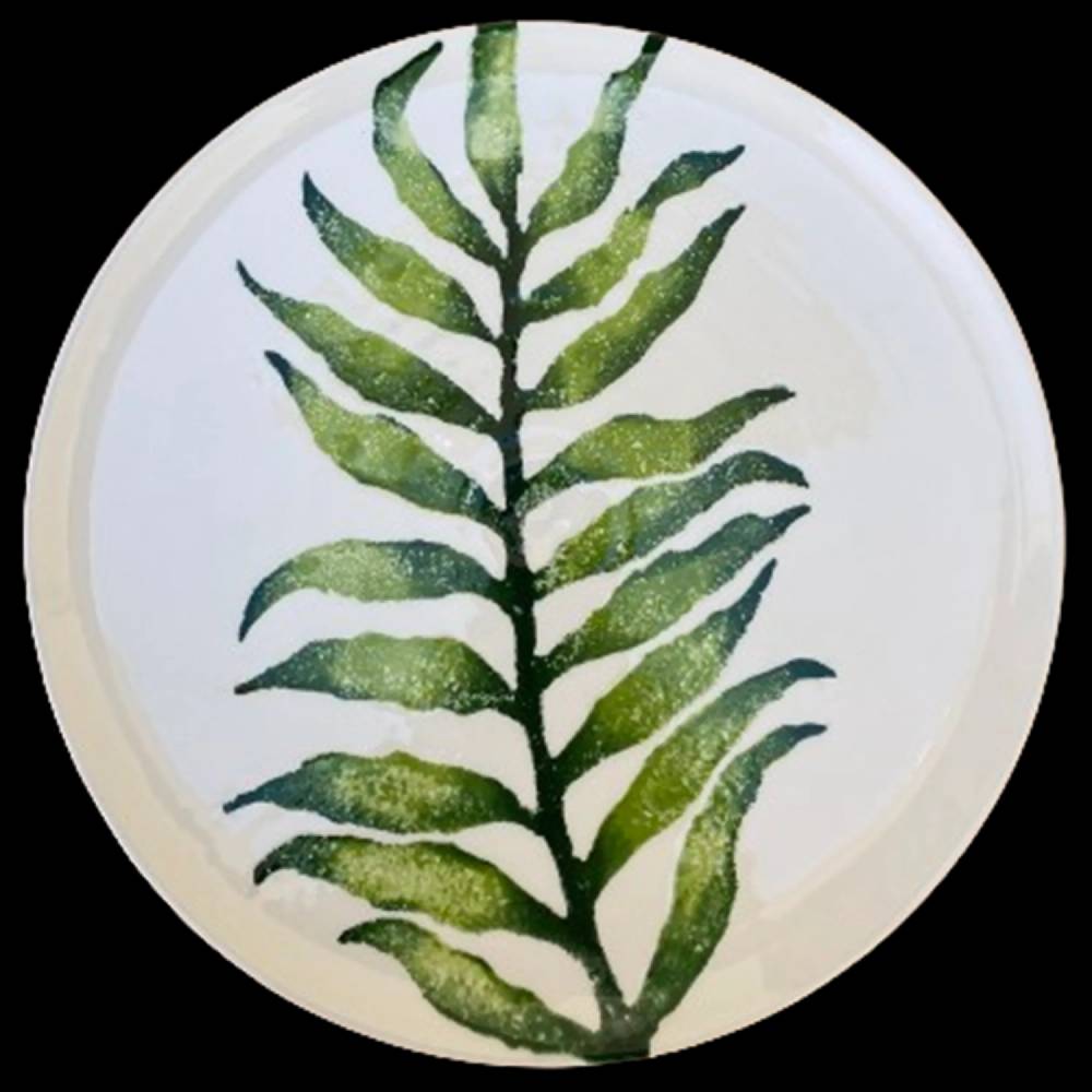 Les Ottomans Ceramic plate leaves LE05