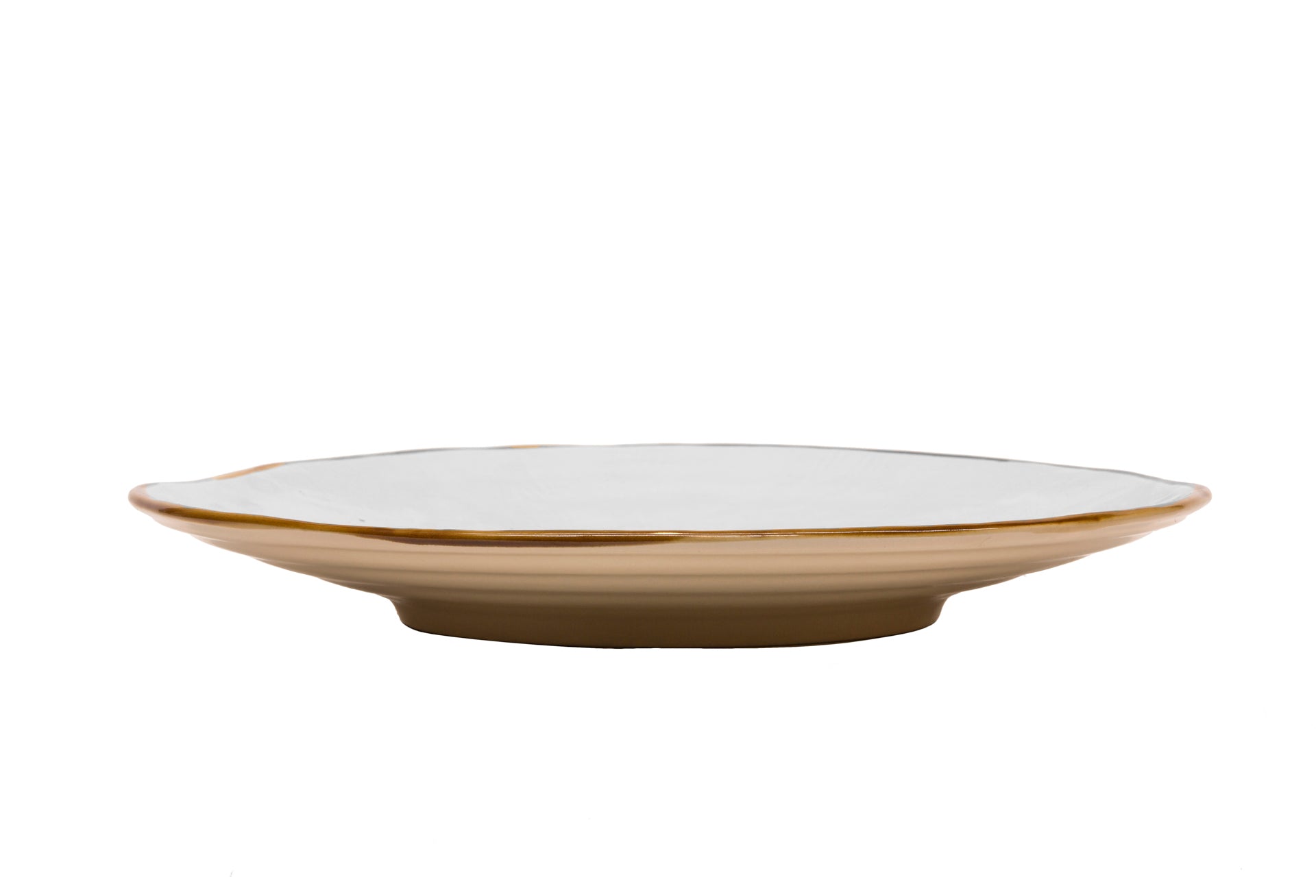 ﻿Novità Home Mediterraneo - Piatto Piano in Gres Bianco Sostegno trimestrale