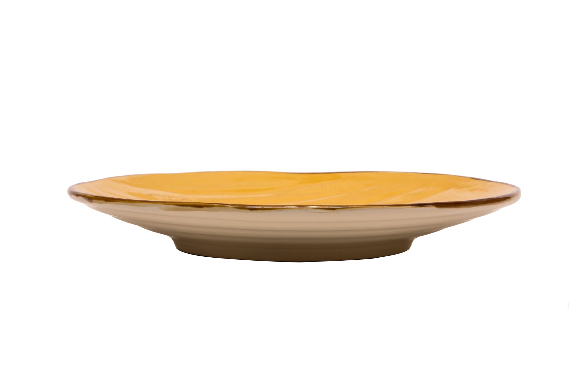 Novità Home Mediterraneo - Piatto Piano in Gres Giallo Novità