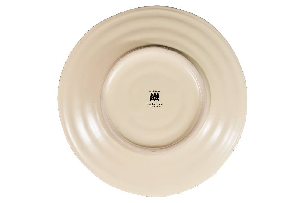 Novità Home Mediterraneo - Piatto Fondo in Gres Bianco Sconto