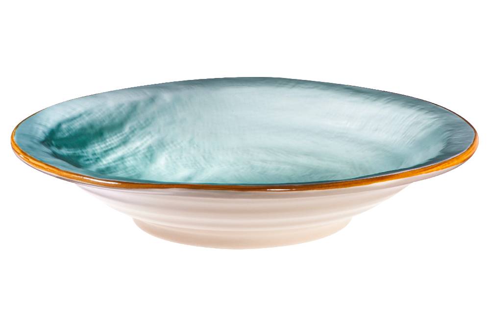 Novità Home Mediterraneo - Piatto Fondo in Gres Turchese Negozio