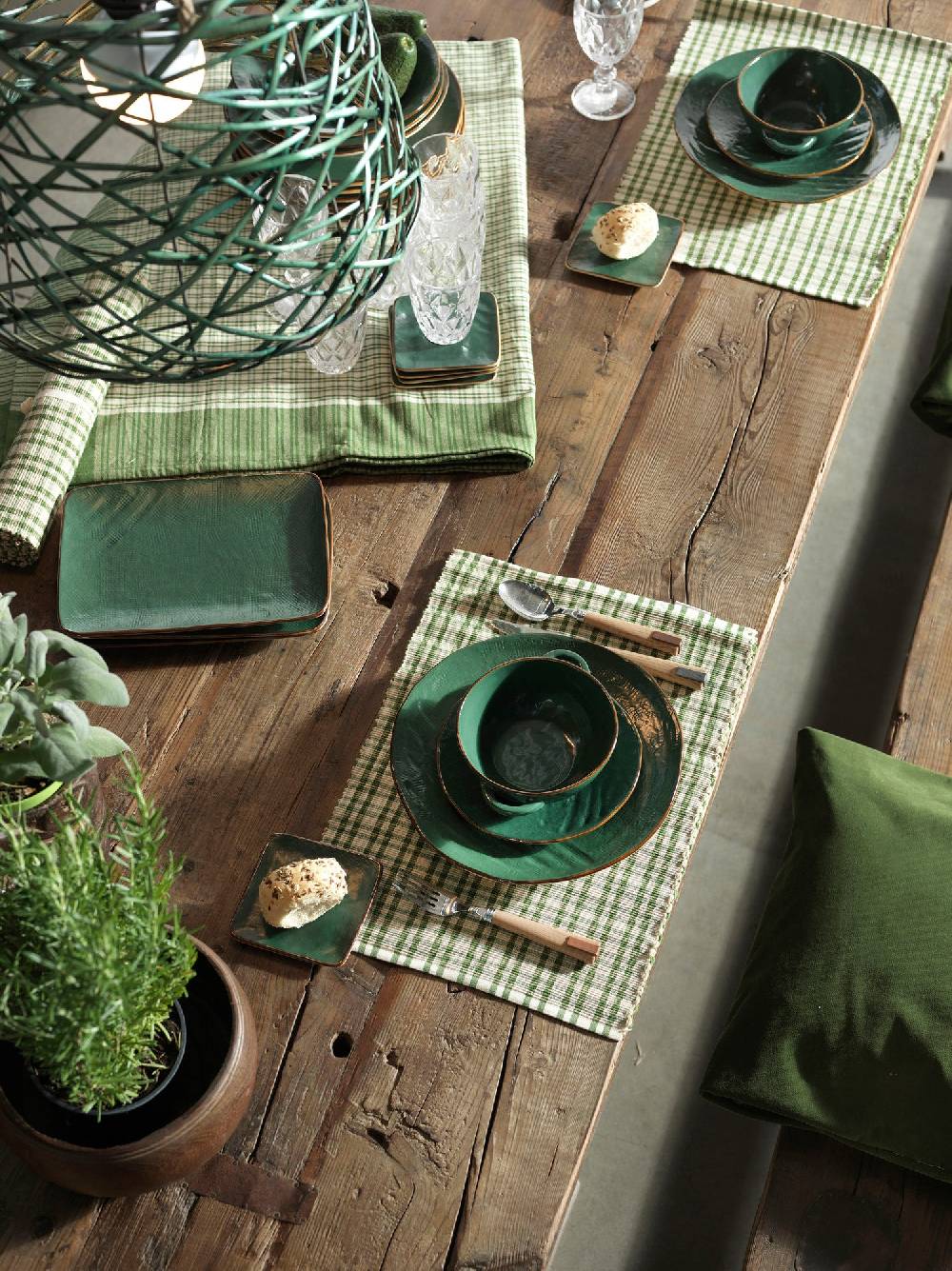 Novità Home Mediterraneo - Piatto Piano in Gres Verde Nuova