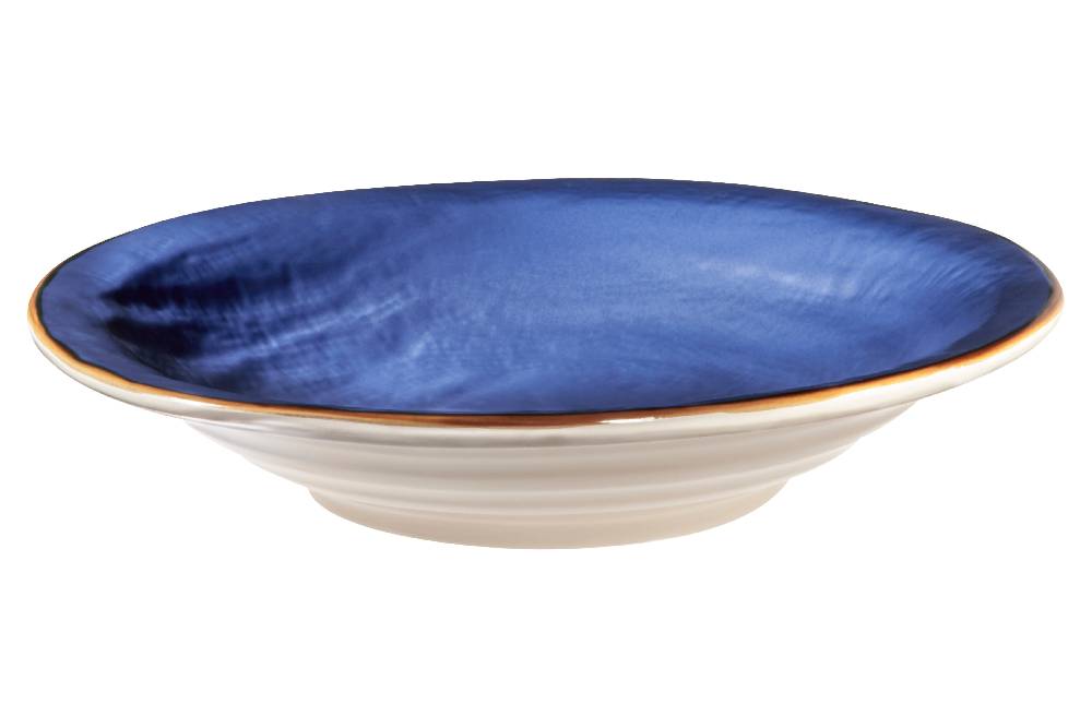 Novità Home Mediterraneo - Piatto Fondo in Gres Blu Moda