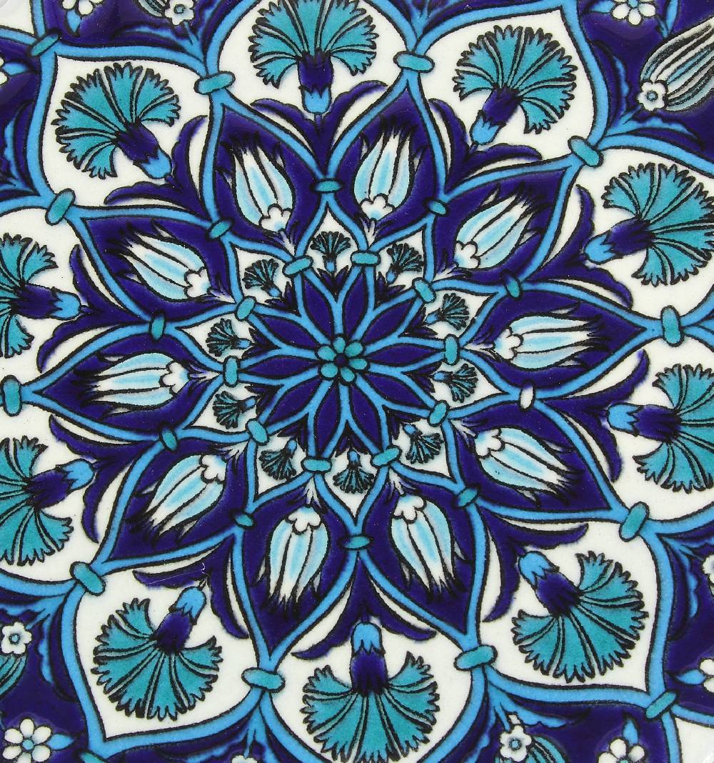Novità Home Sottopentola smerlato decoro a mano in ceramica In Vendita