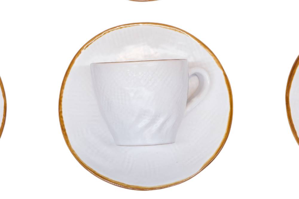 Novità Home Mediterraneo - tazzina caffe' con piattino - colore bianco Italia