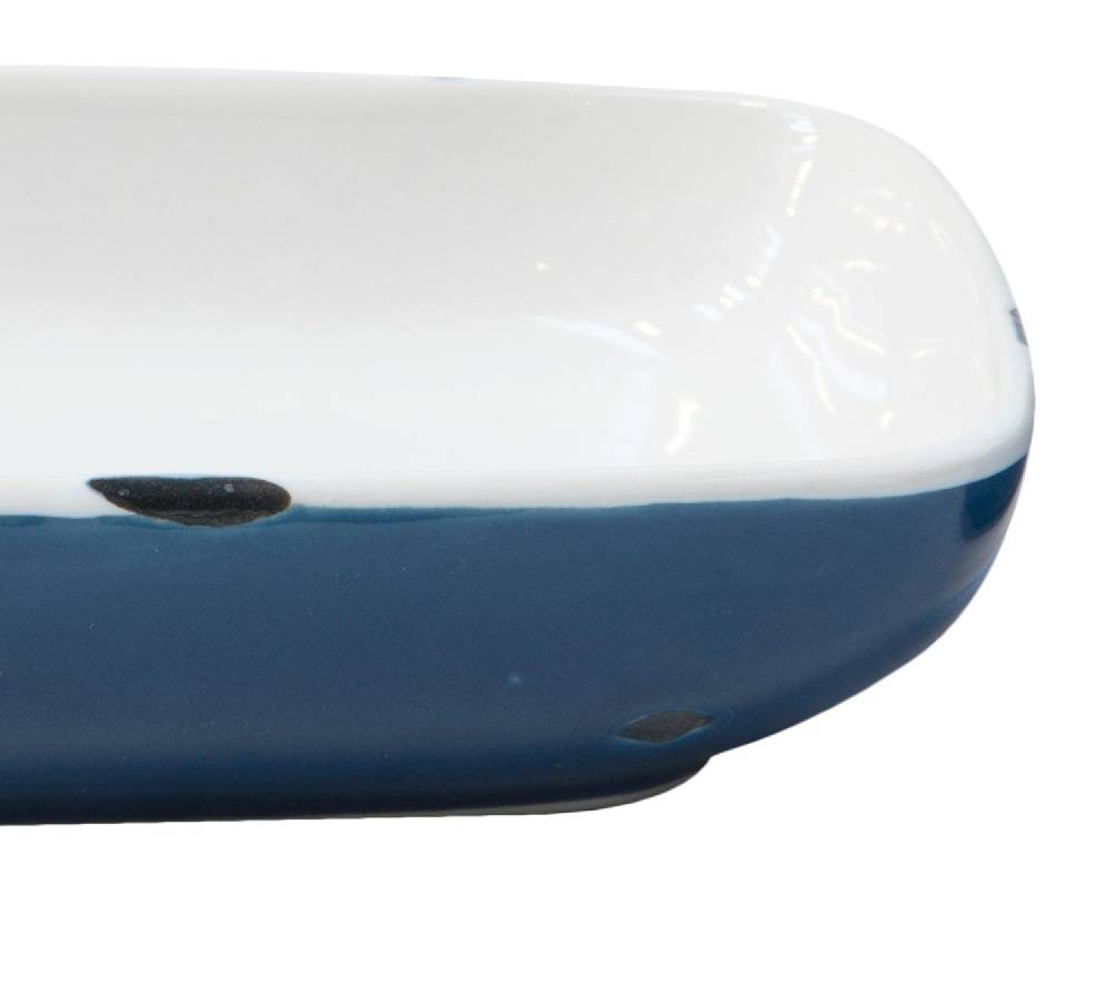 Novità Home Old Country - Set 3 Ciotoline in Ceramica Smaltate Blu Soddisfazione Garantita