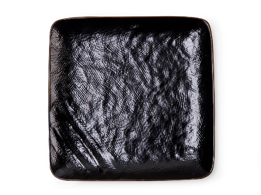 Novità Home Shibuya - Piatto Piano Quadrato in Gres Nero Consegna Veloce