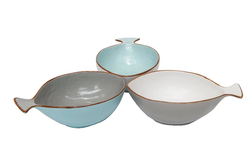 Novità Home Mediterraneo Linea Mare - Ciotola Pesce - 3 Colori Assortiti Promozione Limitata