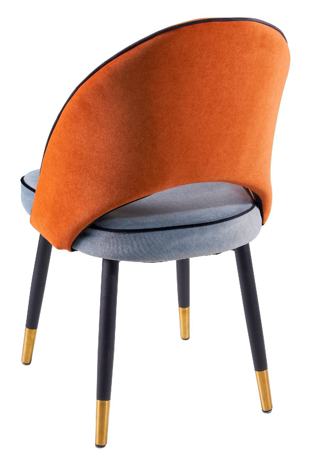 Novità Home Holly - Sedia Seduta Azzurra Schienale Arancio Presa