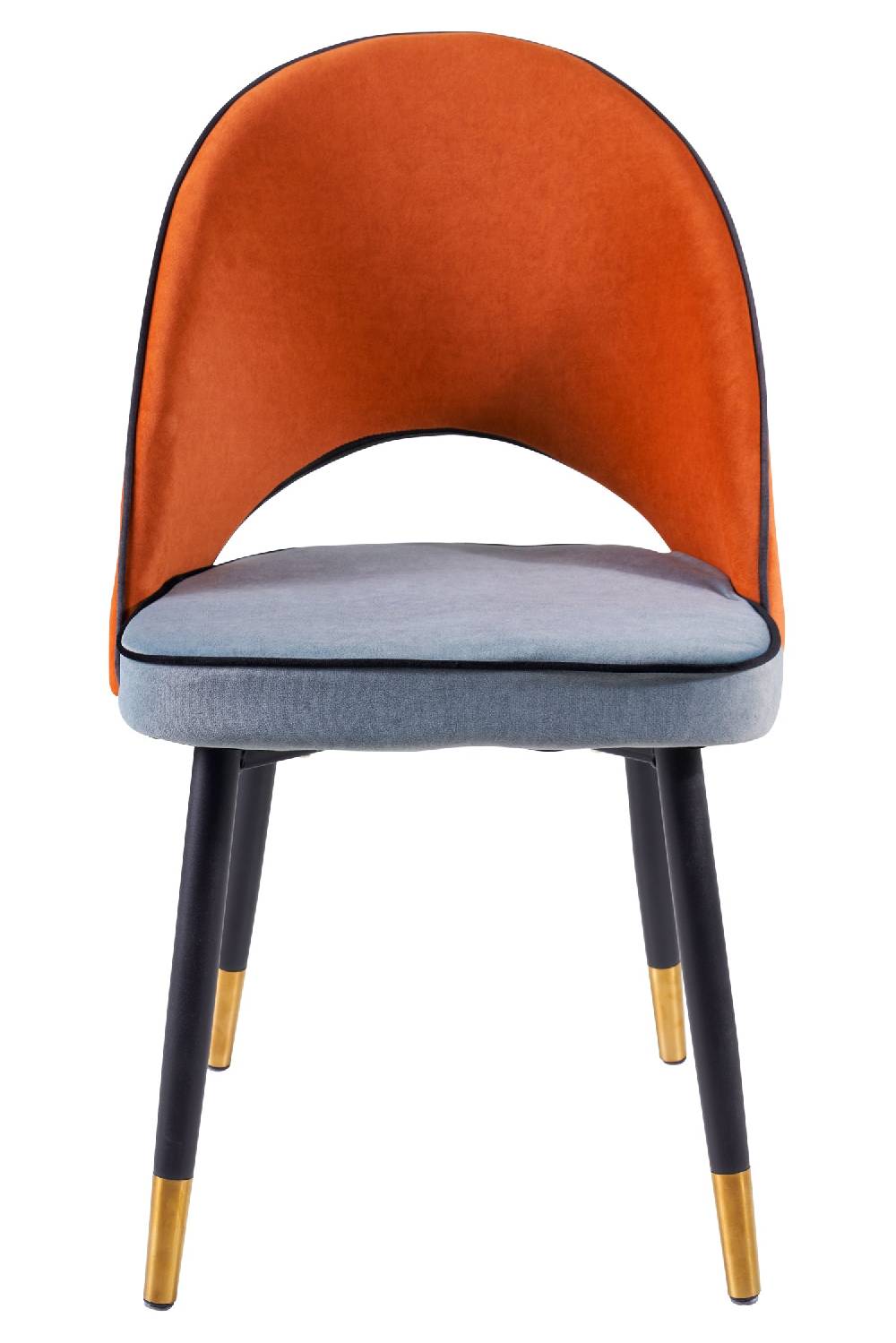 Novità Home Holly - Sedia Seduta Azzurra Schienale Arancio Presa