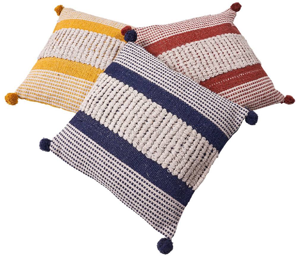 Novità Home Pon pon - cuscino blue e bianco con pon pon 2025