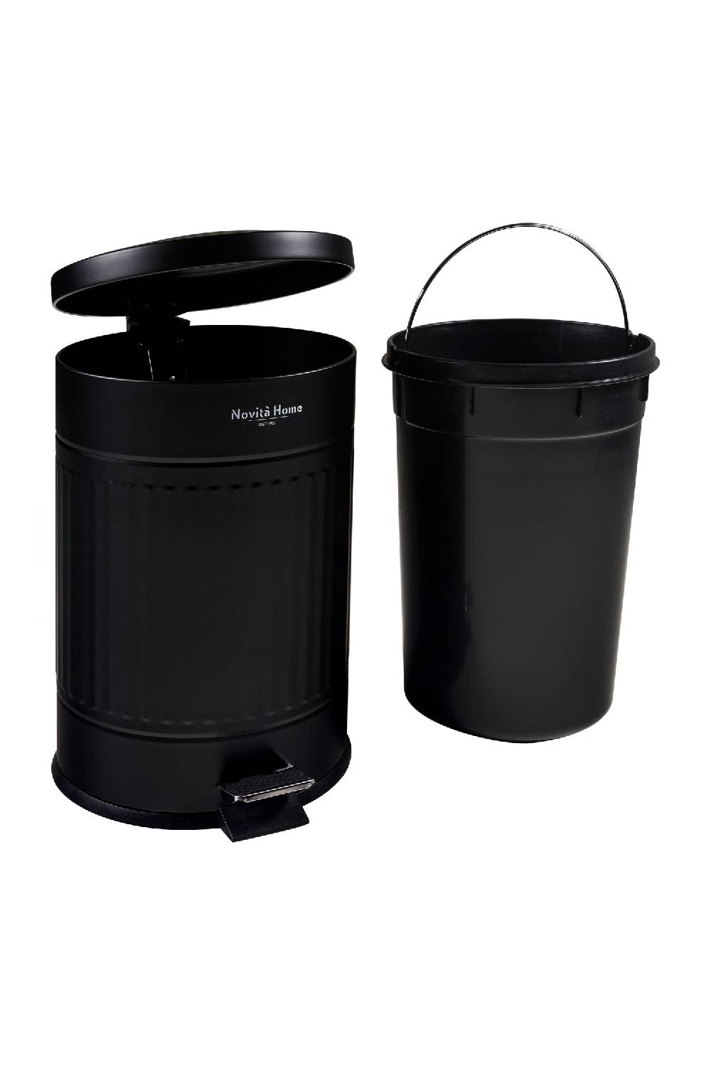 Novità Home Daily Trash - Pattumiera 20 lt nera opaca - in metallo soft close Italia
