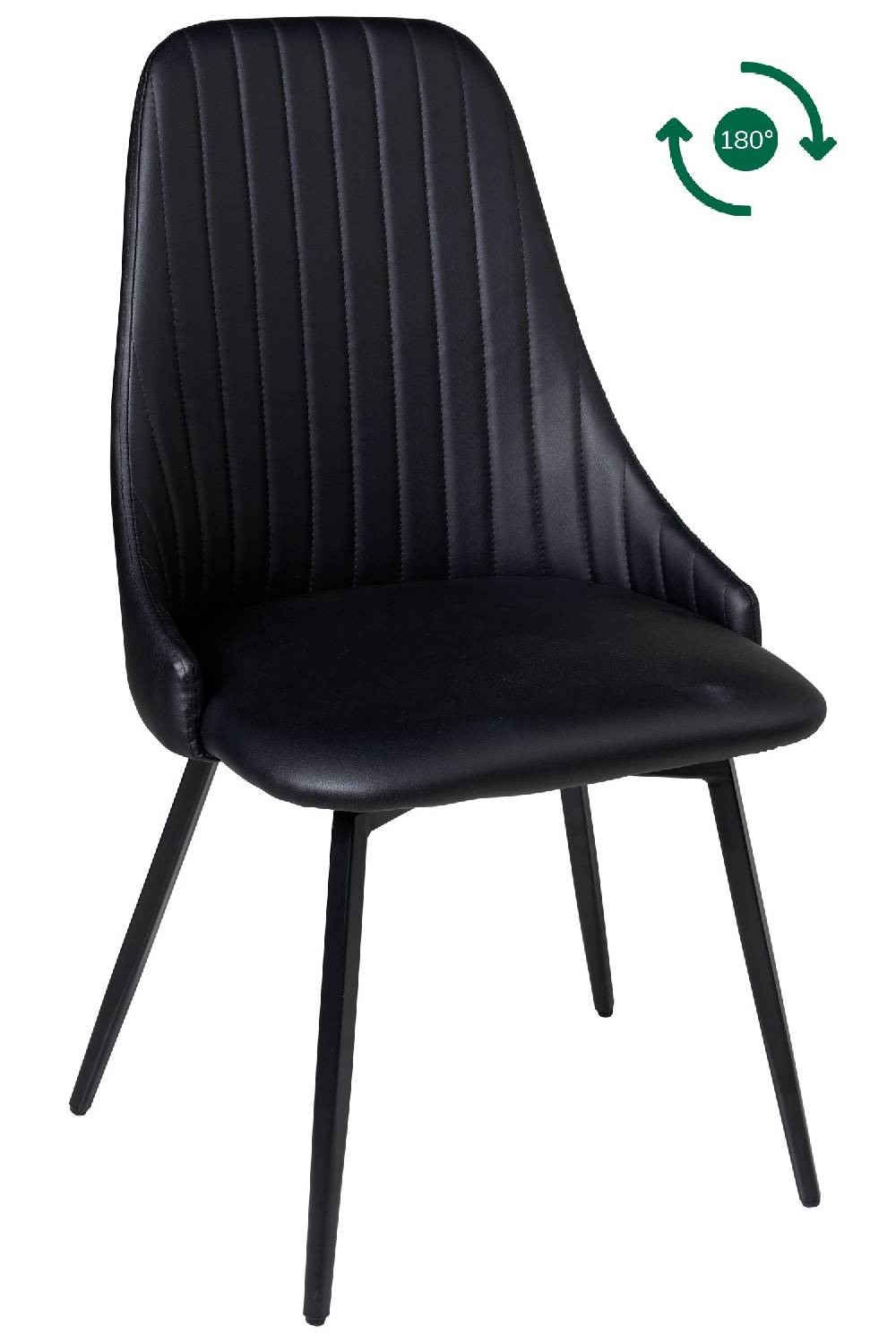 Novità Home Elvis - sedia in pu nera Outlet