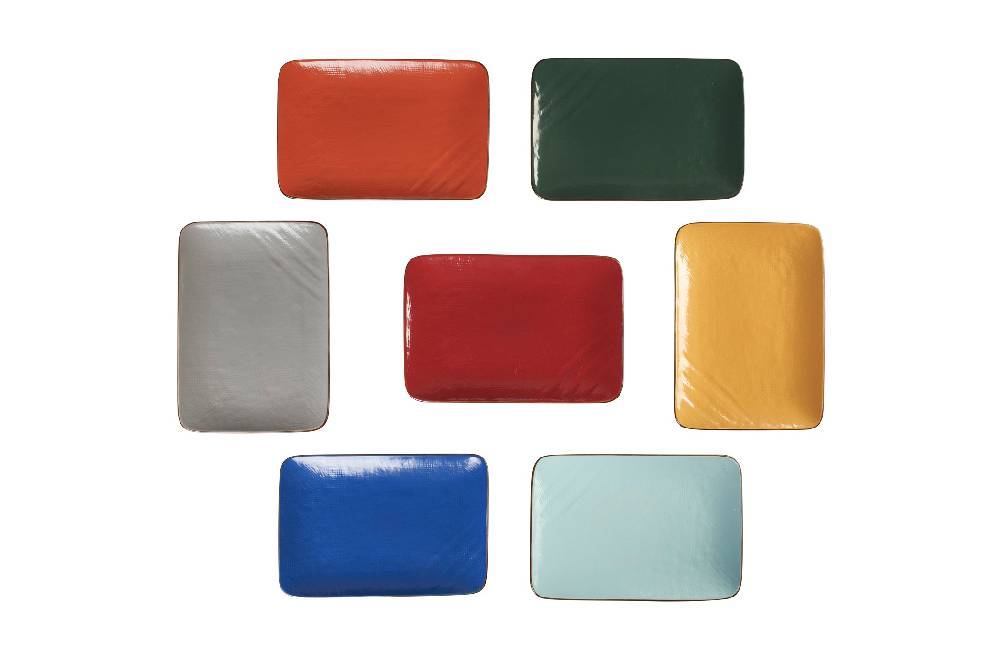 Novità Home Mediterraneo - Piatto Rettangolare in Gres Blu Saldi Di Fabbrica