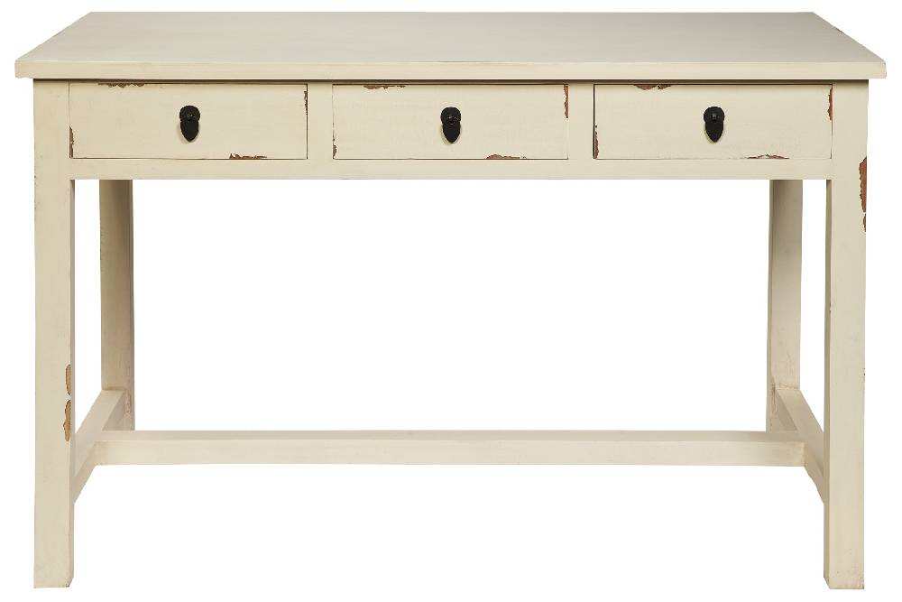 Novità Home Fuji - scrivania 3 cassetti in legno bianco Nuovo