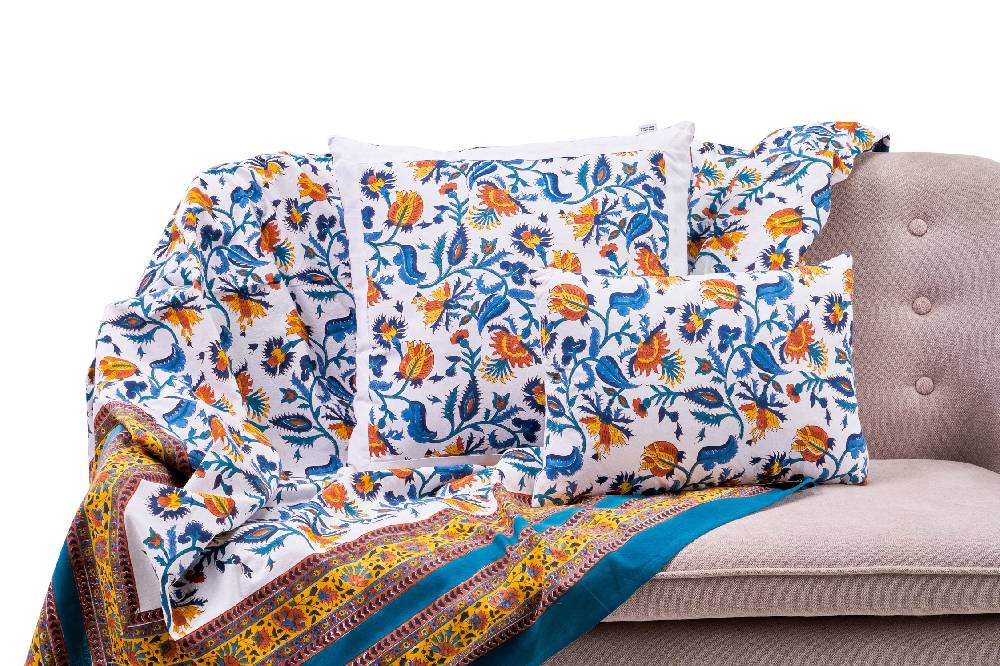 Novità Home Capalbio - mezzero deco blue ocra 270x270 Prezzo Ridotto