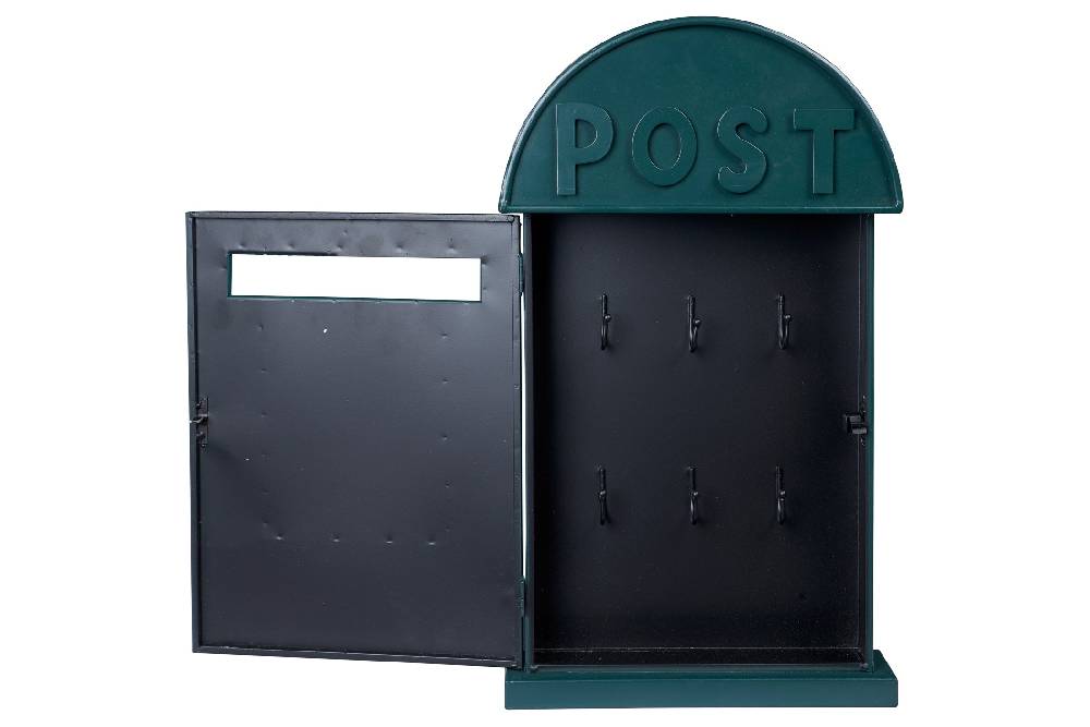 Novità Home Cassetta posta porta chiavi in metallo verde Nuovo
