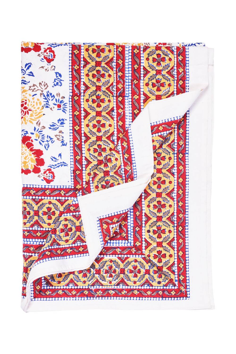 Novità Home Capoliveri - mezzero doppio decor rosso, blue in cotone Promozione