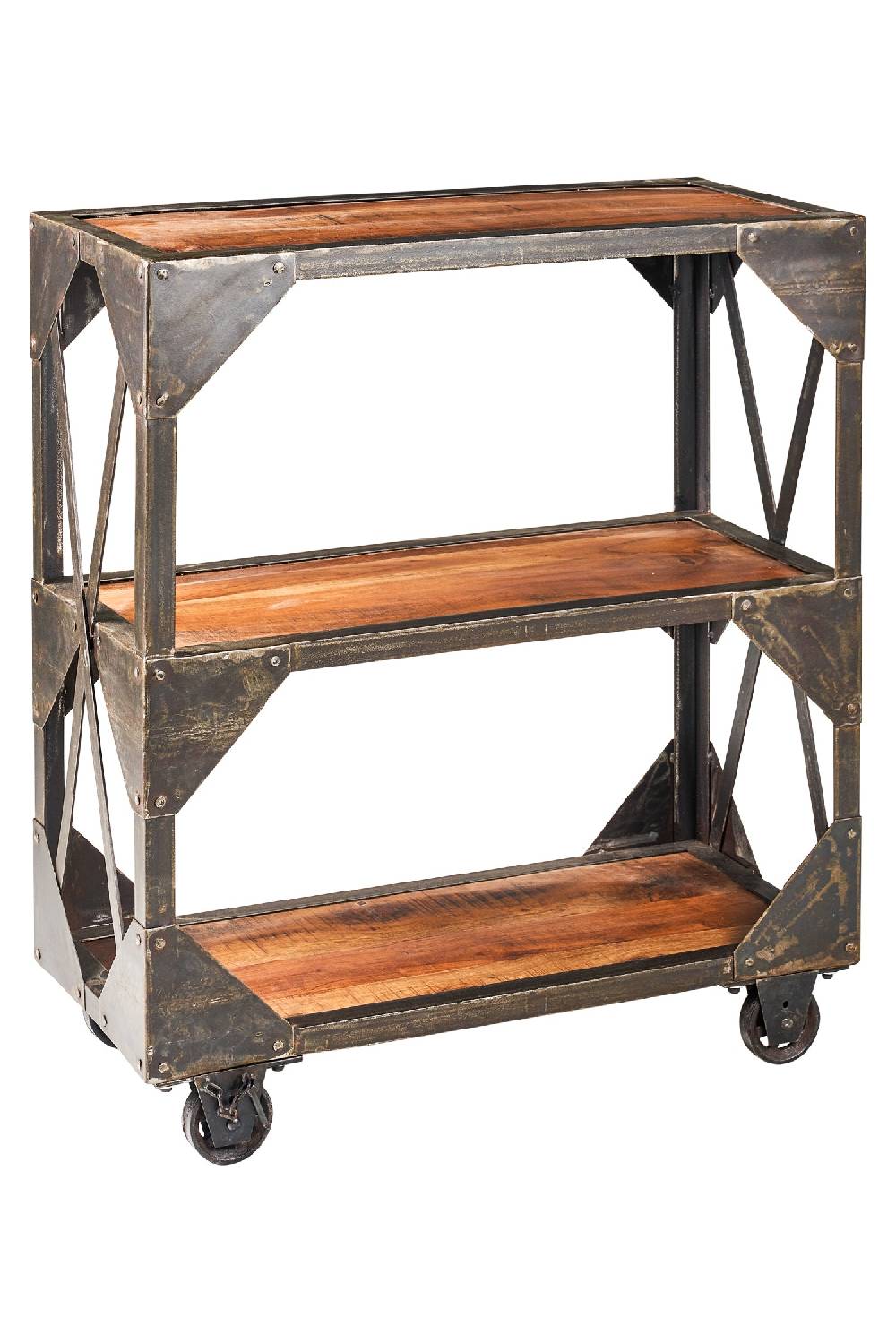 Novità Home Bristol - etagere in legno di recupero e metallo con ruote Novità