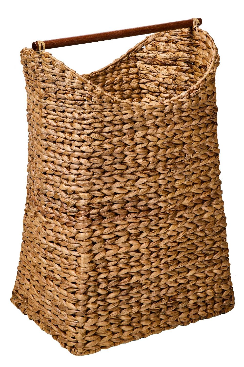 Novità Home Weaves - Cesta Laundry Con Manico In Legno Intreccio A Treccia Saldi Di Fabbrica