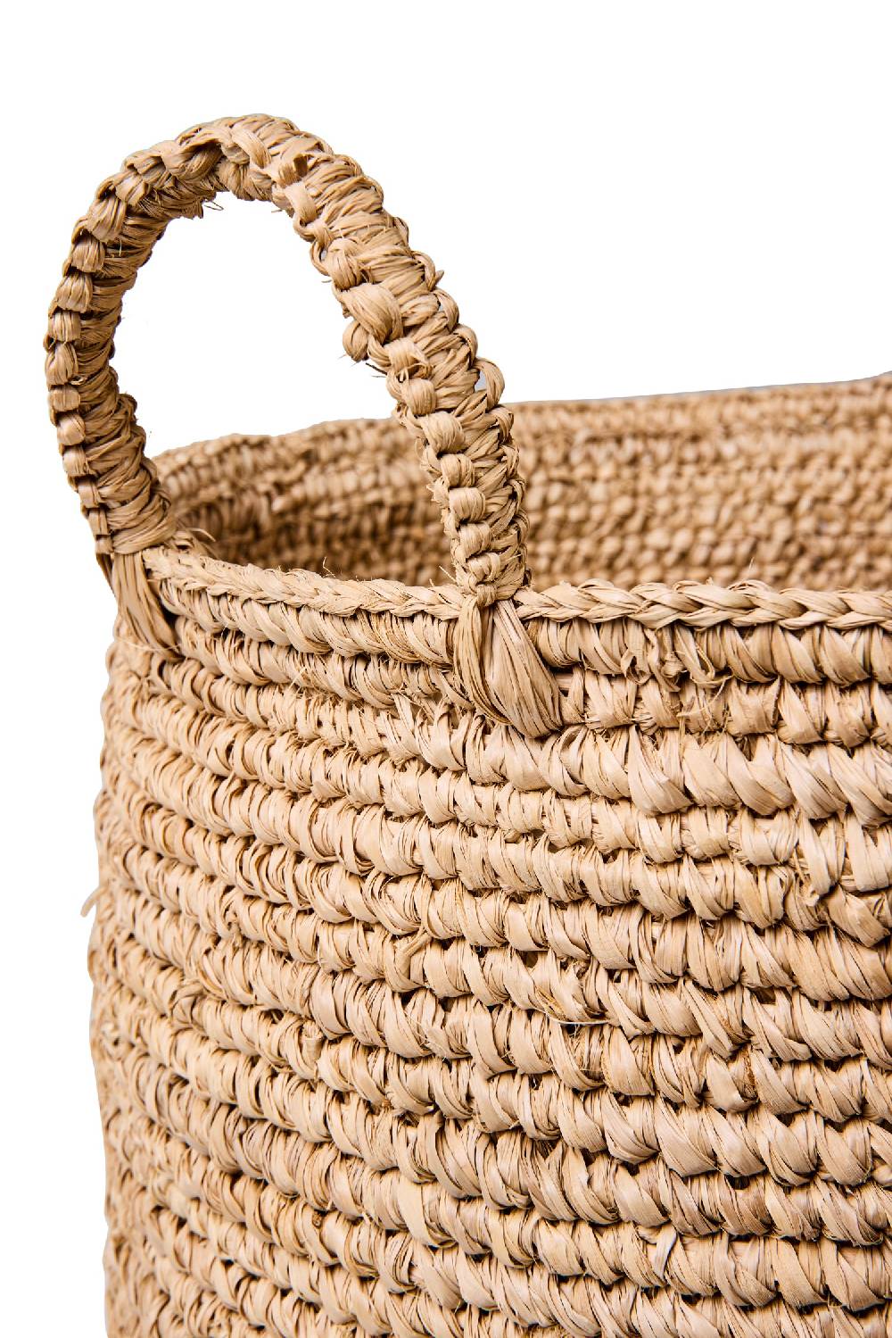 Novità Home Weaves - Cesta Con Manici Intreccio Uncinetto I Più Venduti