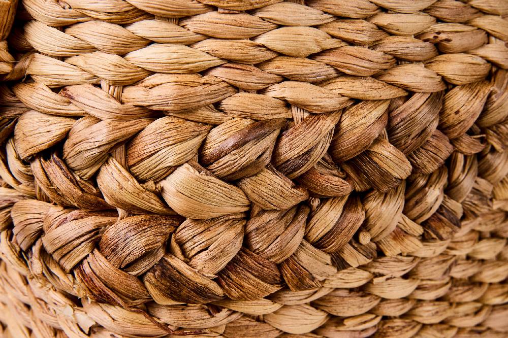 Novità Home Weaves - Cesta Con Manici Base Quadrata Bordo Treccia Vendite Flash