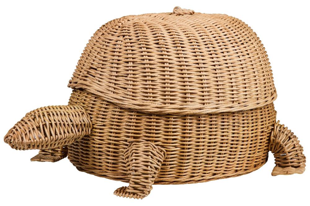 Novità Home Tressage - Tartaruga Contenitore Midollino Naturale Offerta esclusiva