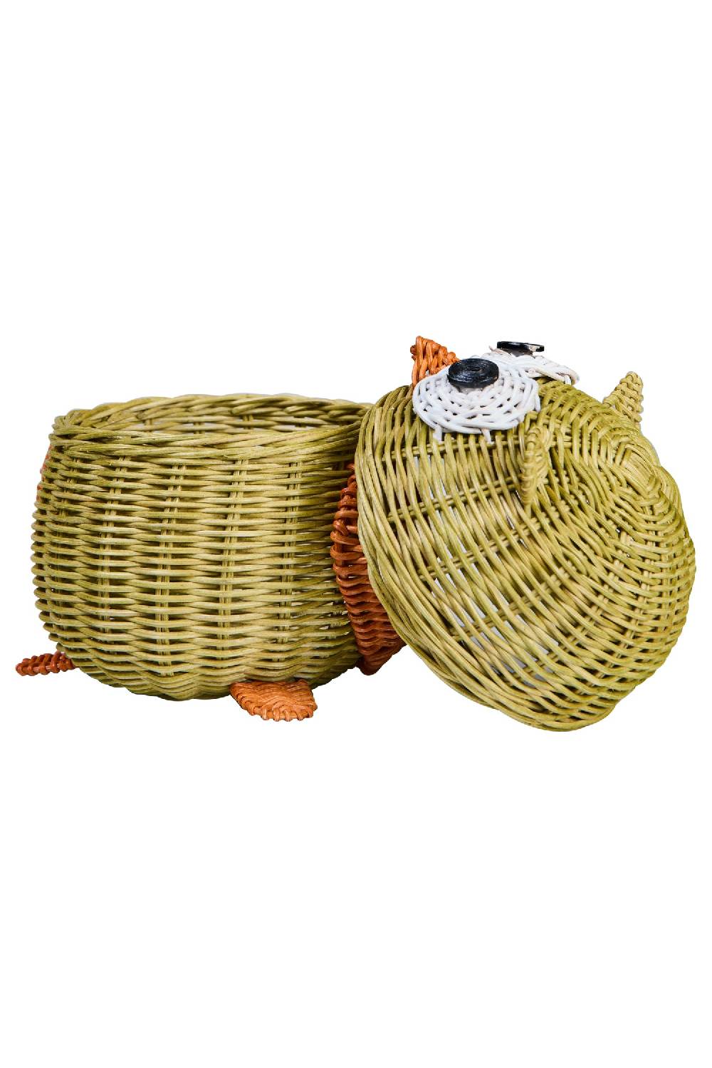 Novità Home Tressage - Gufo In Midollino Verde Piccolo Offerta natalizia
