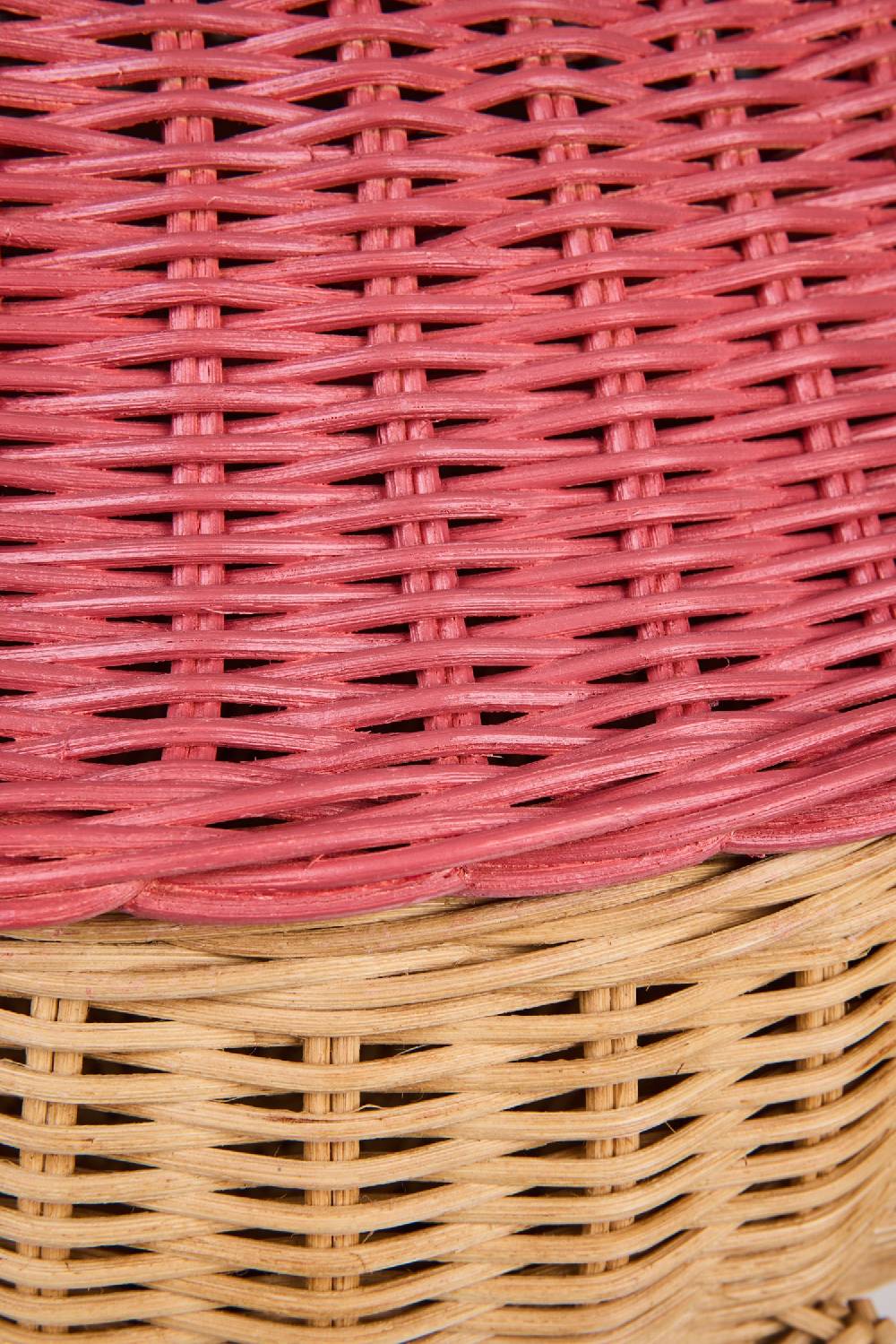 Novità Home Tressage - Granchio Contenitore In Midollino Naturale Arancio Offerta per la Festa della Mamma