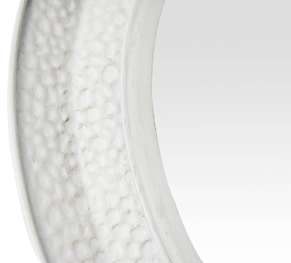 Novità Home Balera - specchio rotondo bianco martellato Fino al 55% di sconto
