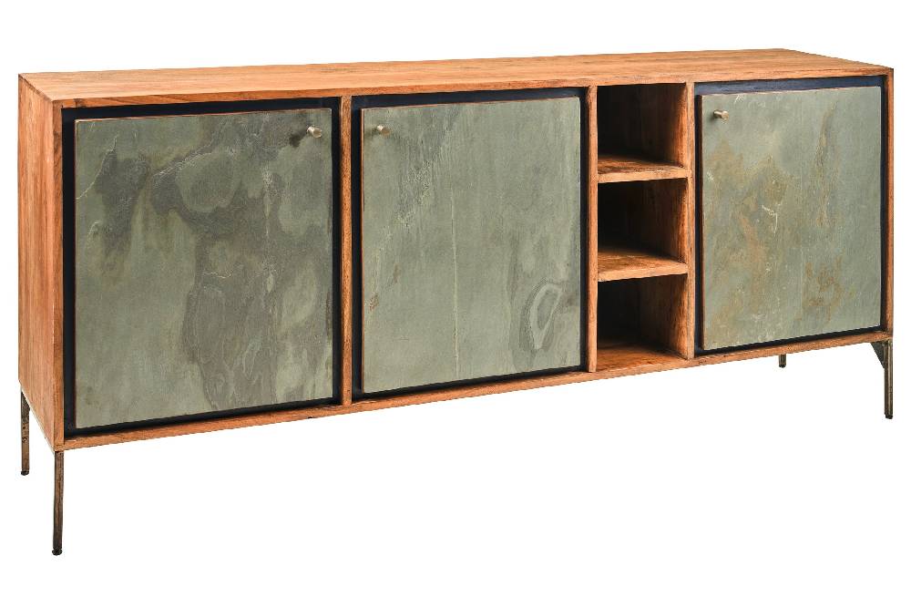 Novità Home Ardesia - credenza 3 sportelli 3 ripiani Esporta salva