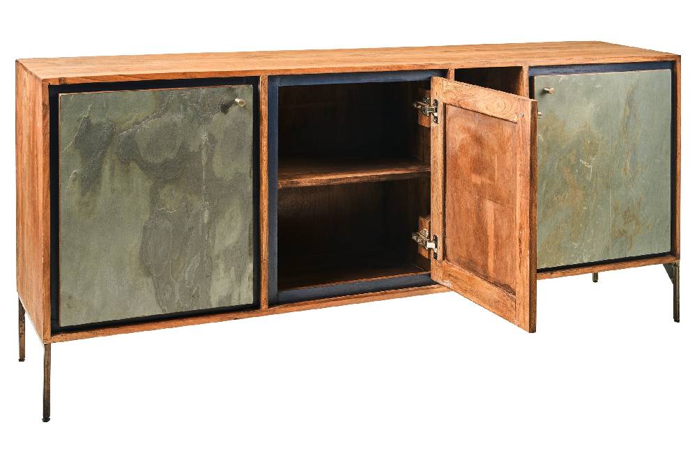 Novità Home Ardesia - credenza 3 sportelli 3 ripiani Esporta salva