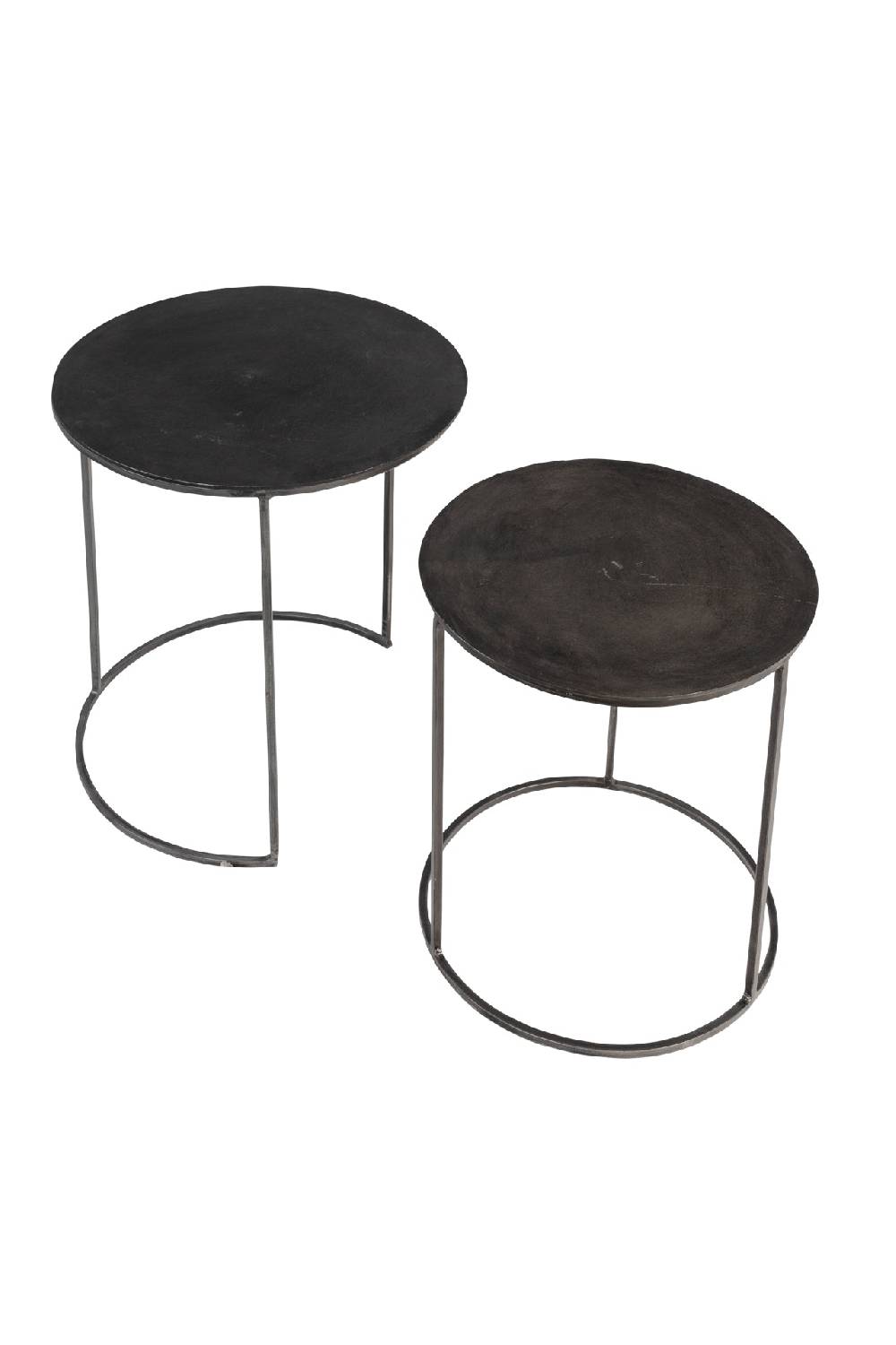 Novità Home Tavolino basso tondo in ferro - set 1/2 Qualità