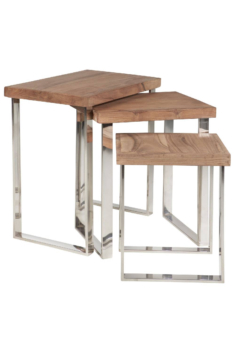 Novità Home Tavolino basso in legno e metallo - set 1/3 Spedizione Gratuita