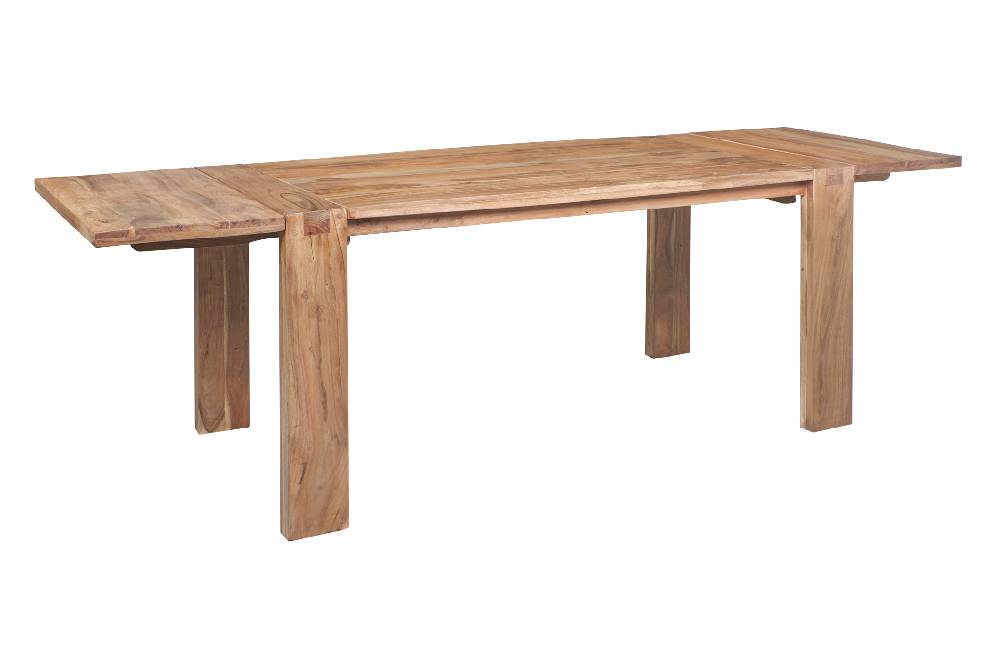 Novità Home Stone - Tavolo da Pranzo in Legno di Acacia con Prolunghe Estraibili Convenienza