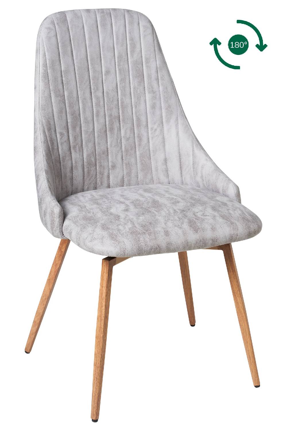 Novità Home Terese - sedia giro 180 grigia chiara Vendita Calda