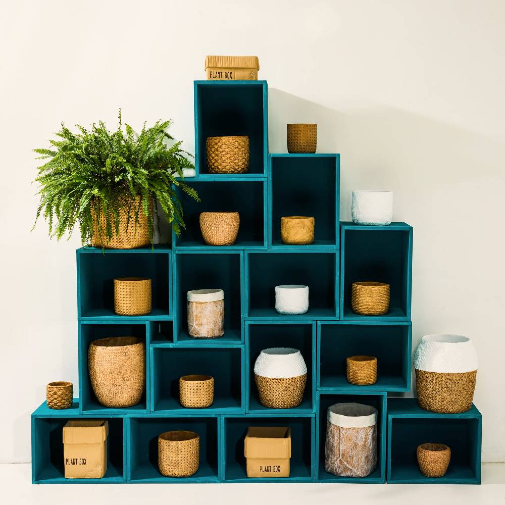 Novità Home Box Cement - Vaso a Imballo Scatola Cartone in Cemento 17cm Sconto di tempo limitato